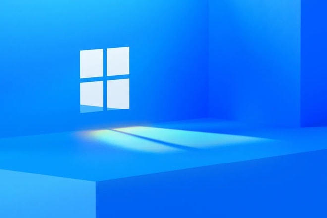 Hình ảnh ánh sáng chiếu qua cửa sổ (logo mới của Windows) giống với con số 