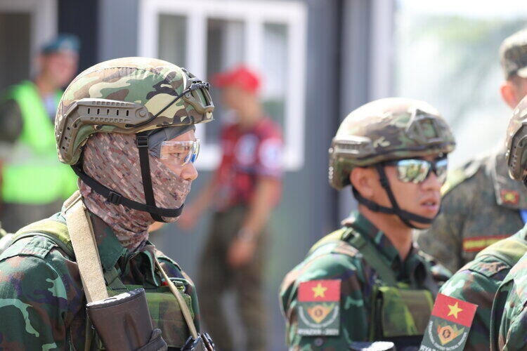 Các xạ thủ của đội Việt Nam. Ảnh: Bộ Quốc phòng Nga.