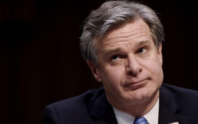 Giám đốc Cục Điều tra Liên bang Mỹ (FBI), Christopher Wray. Ảnh: AFP.