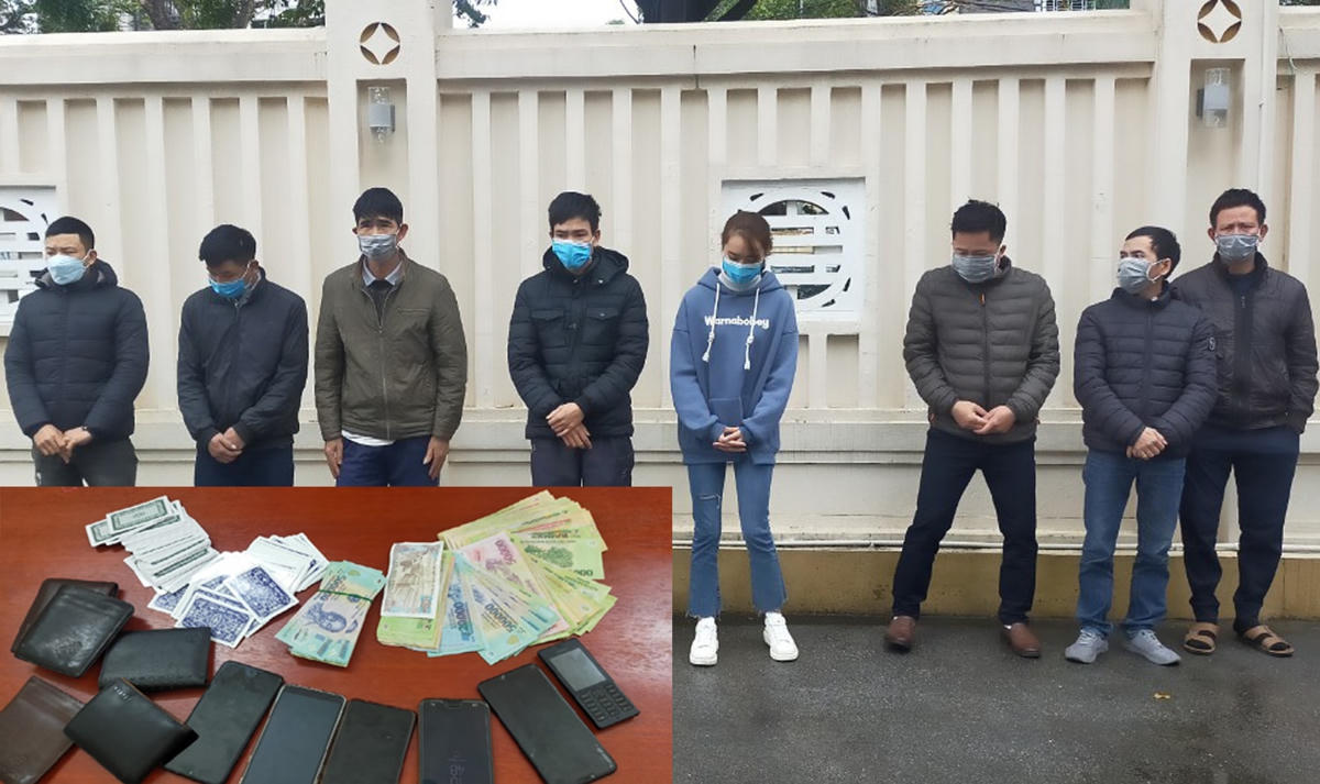 33,7 triệu đồng Công an thu giữ tại sới bạc TP Thanh Hoá.