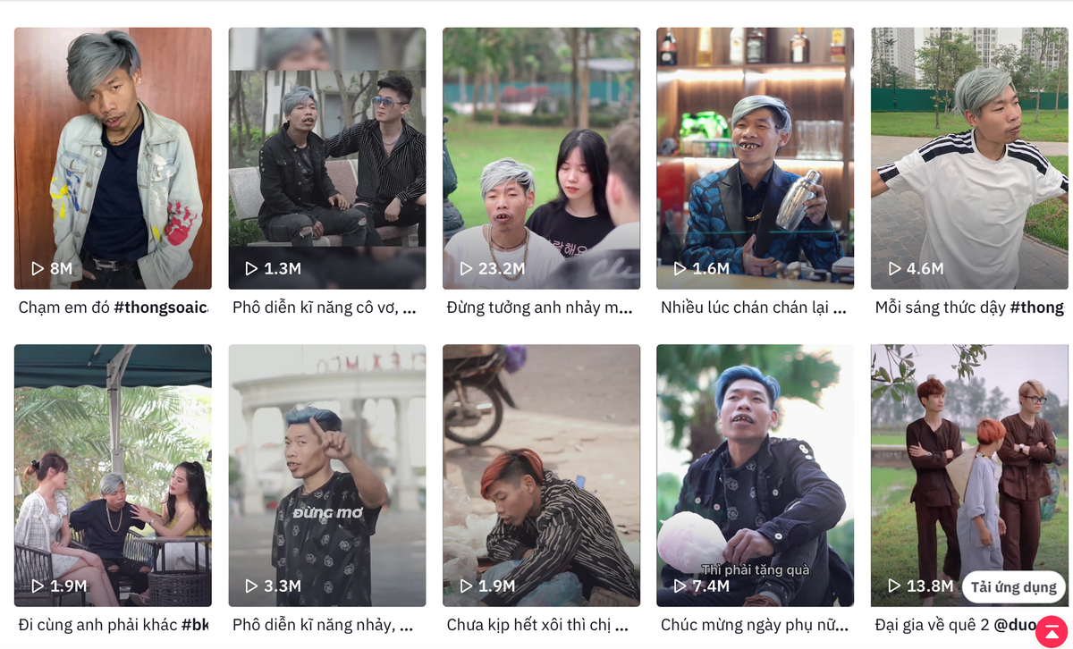 Liên tục là những clip viral triệu view.
