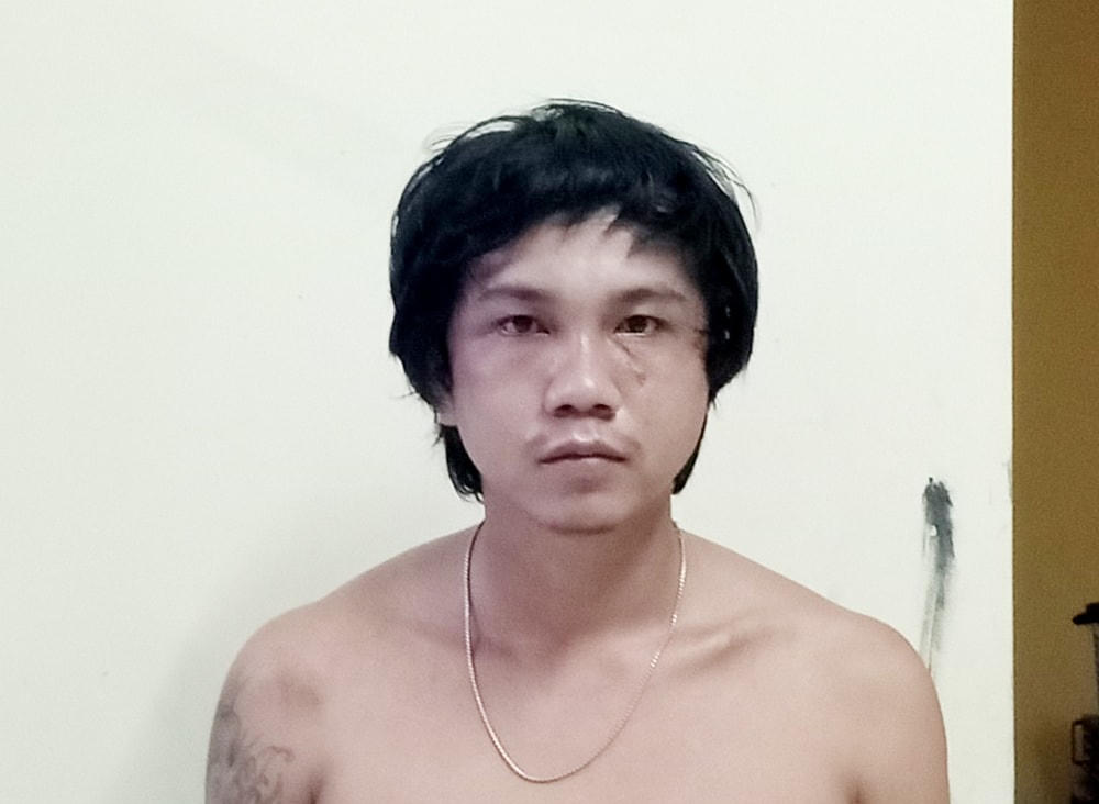 Đối tượng Huỳnh Quốc Tiến bị Cơ quan CSĐT Công an huyện Châu Thành tạm giữ hình sự điều tra về hành vi "Hủy hoại tài sản".