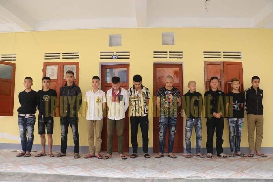 11 đối tượng bị công an bắt giữ.