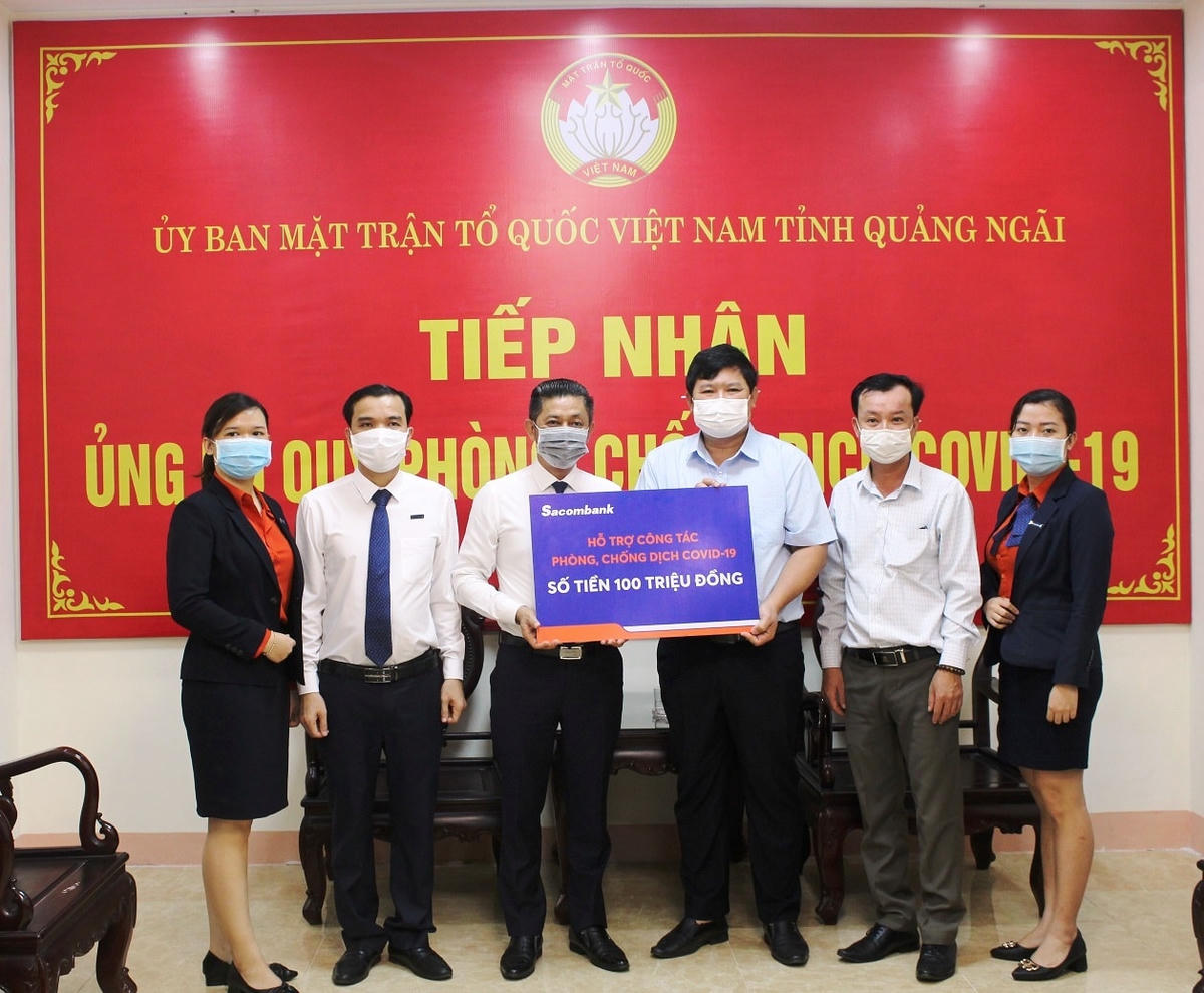 Sacombank ủng hộ 100 triệu đồng phòng, chống dịch Covid-19.