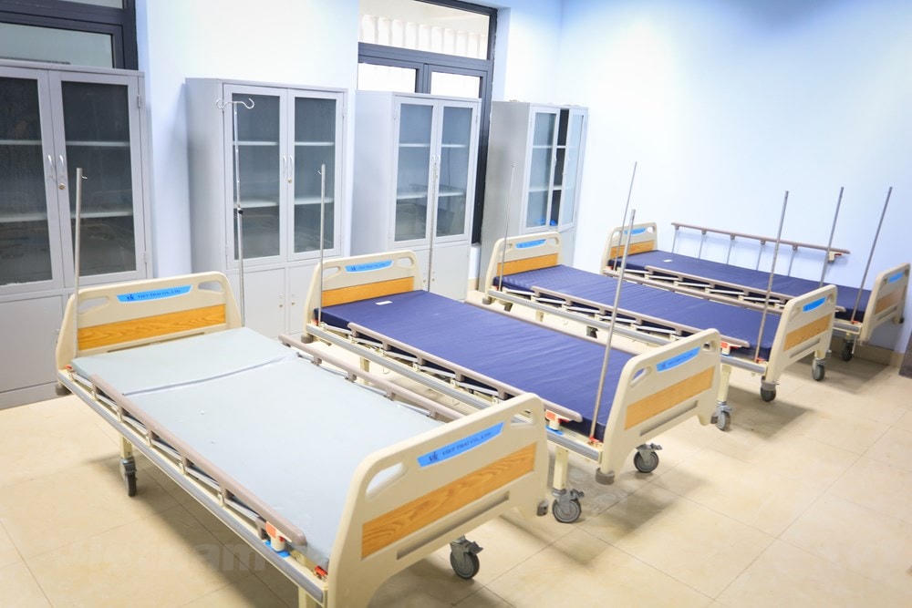 Phòng y tế tại Nhà thi đấu Bắc Giang. (Ảnh: PV/Vietnam+).