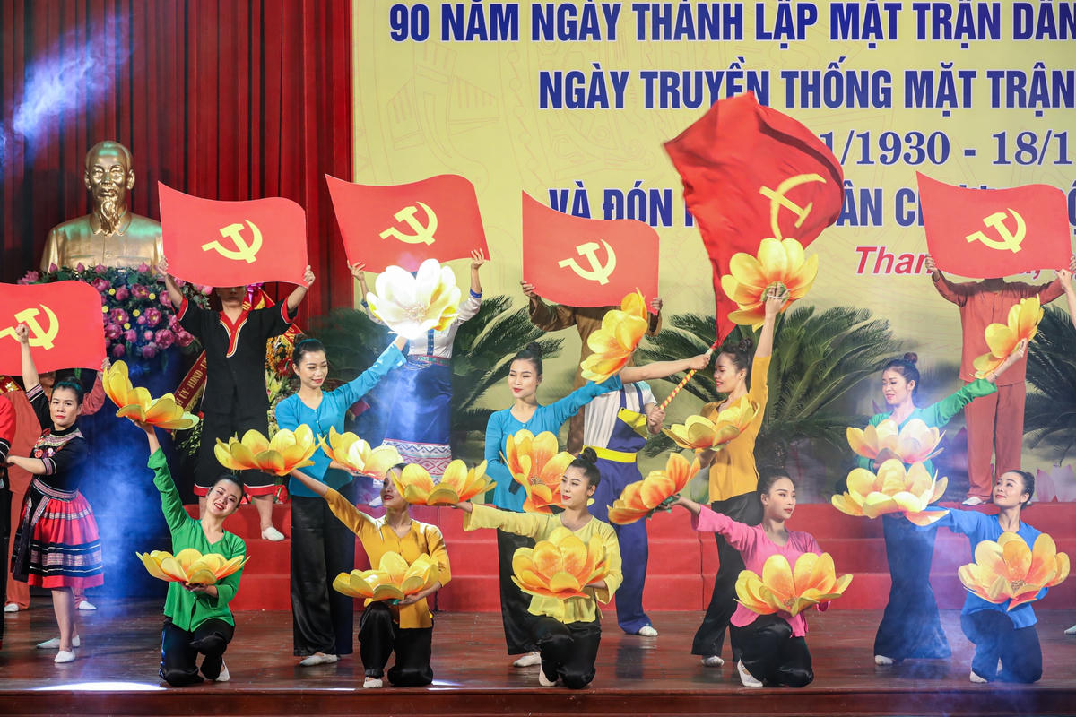Một tiết mục văn nghệ đặc sắc tại Lễ kỷ niệm. Ảnh: Quang Vinh.