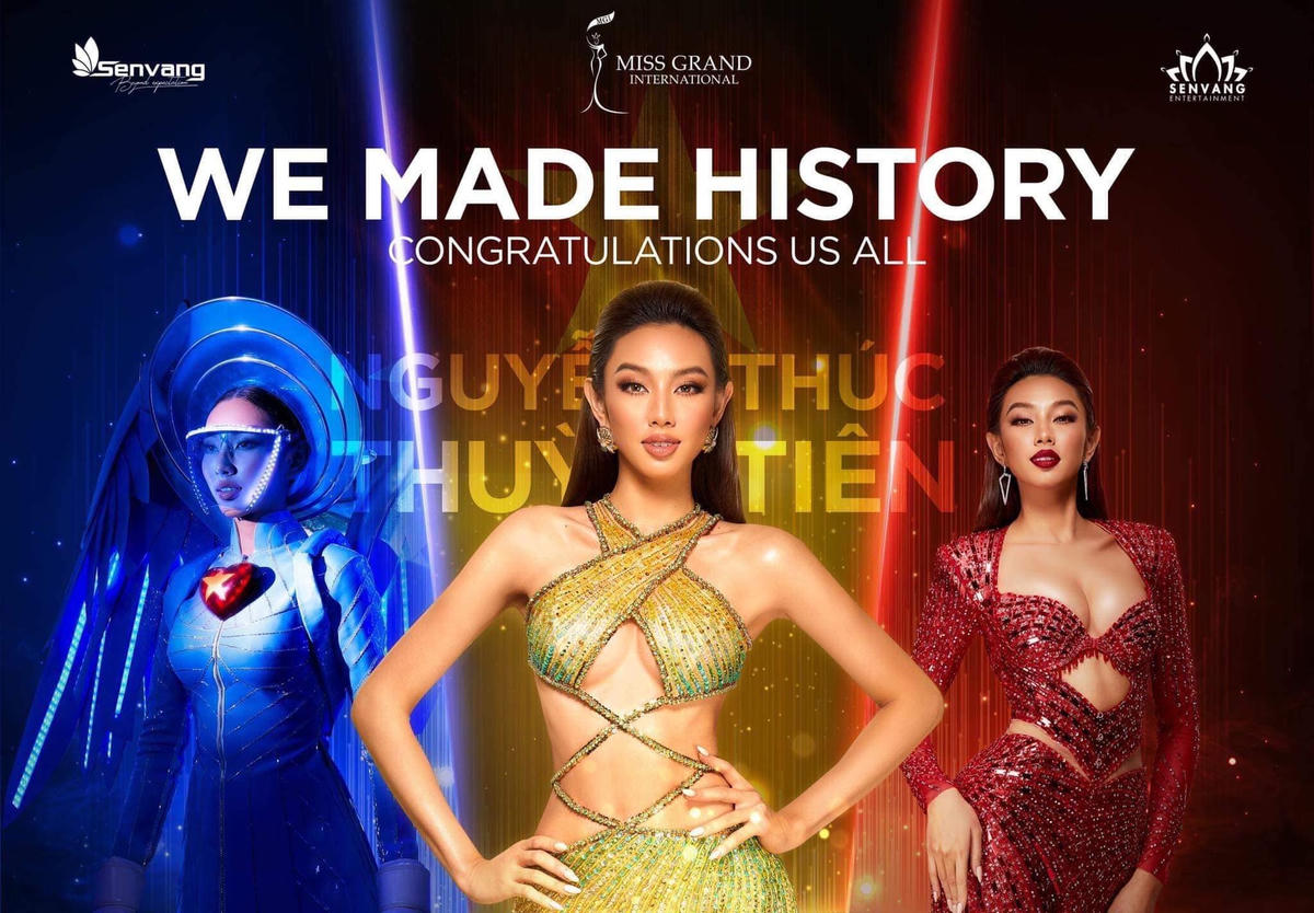 Chia vui với người chị của mình, người đẹp Tường San cũng bày tỏ trên trang cá nhân “WE MADE HISTORY Nguyễn Thúc Thùy Tiên. Quá xúc động vì những gì chị cố gắng”.