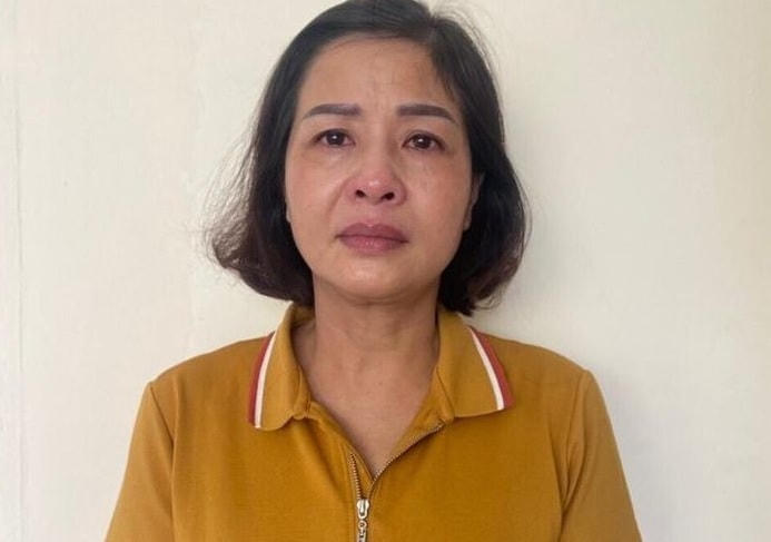 Bị can Phạm Thị Hằng tại Cơ quan điều tra. Ảnh: Bộ Công an.