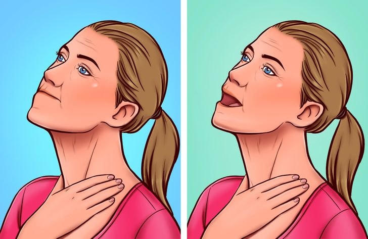 7 bài tập giúp thoát khỏi ‘cổ gà tây’ một cách tự nhiên