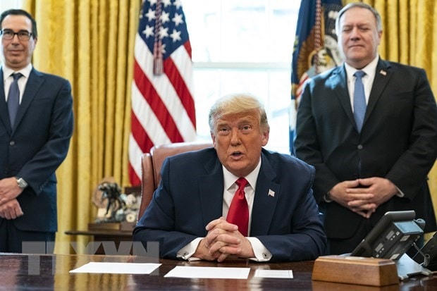 Tổng thống Mỹ Donald Trump tại Nhà Trắng ở Washington DC. Ảnh: AFP/TTXVN.  