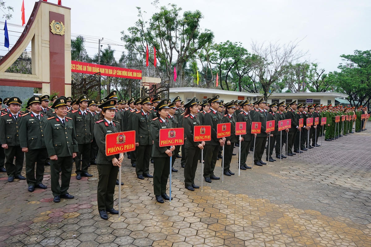 Hơn 600 cán bộ, chiến sĩ Công an tỉnh tham dự lễ ra quân.