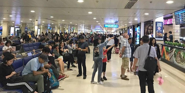 Khu vực cách ly sân bay Tân Sơn Nhất.