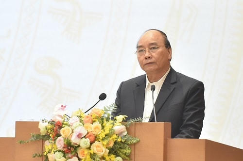 Thủ tướng Nguyễn Xuân Phúc phát biểu tại Hội nghị.