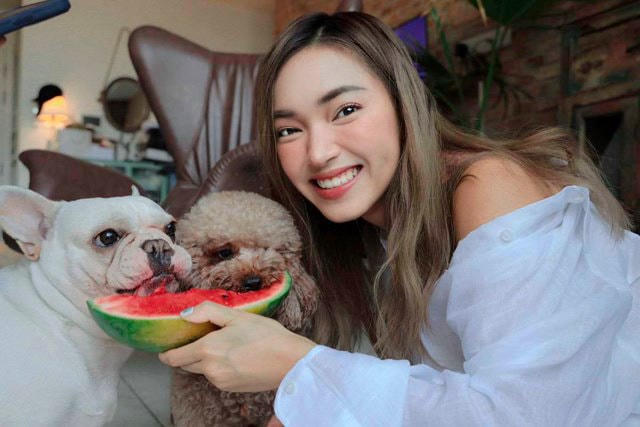 Châu Bùi kể chuyện một ngày ở nhà với cún: "Câu chuyện là nhà tôi hôm nay bổ dưa thế nào mà mẹ được có 1 miếng, còn lại 4 đứa con chén tì tì".