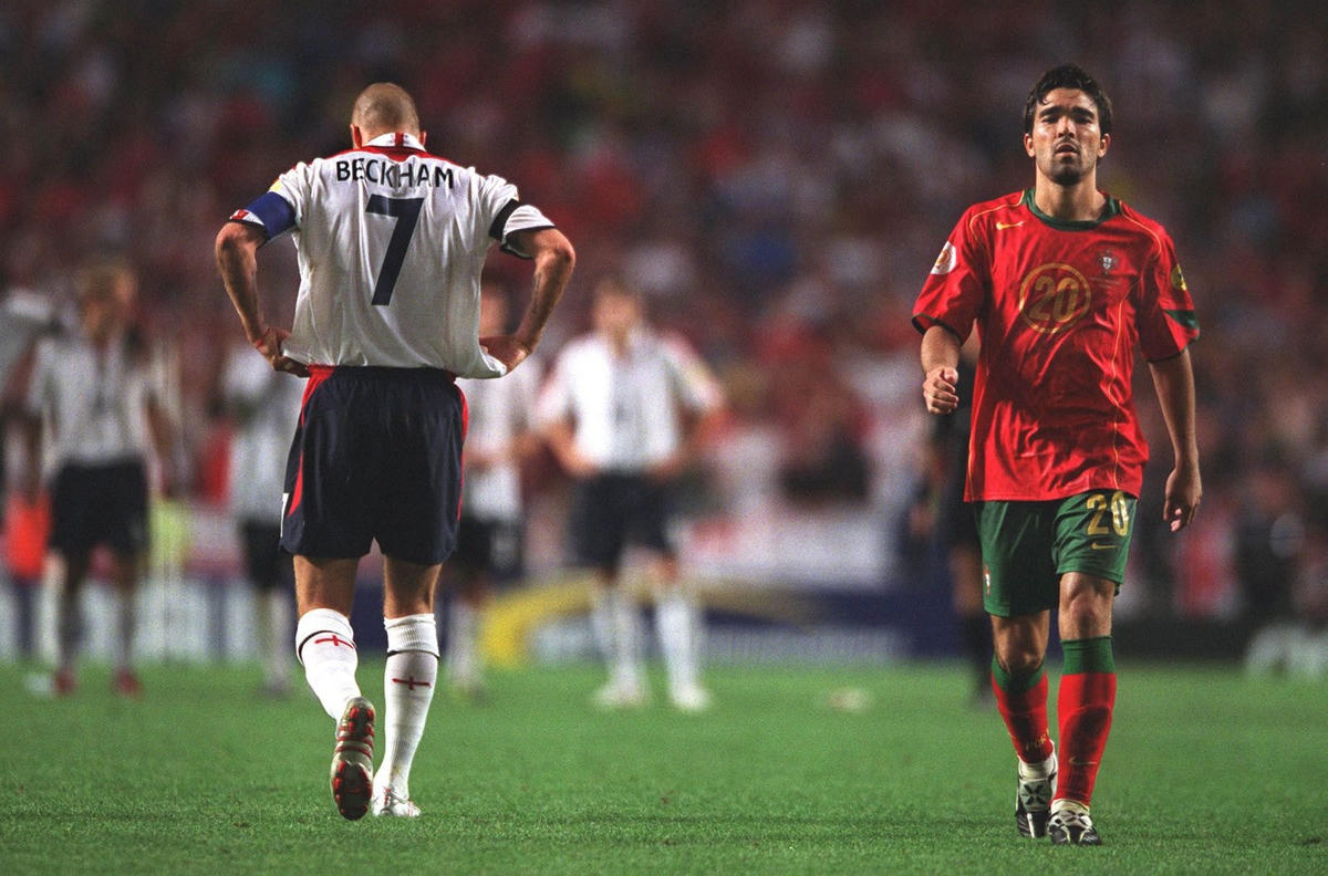 David Beckham có một kỷ niệm đáng buồn tại Euro 2004 khi sút hỏng quả Penalty khiến Đội tuyển Anh thất bại trước Bồ Đào Nha ở Tứ kết.
