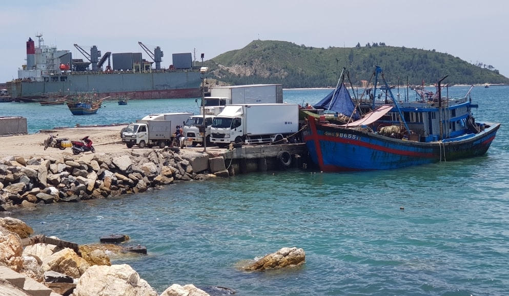 Cảng cá Phước Thịnh, nơi diễn ra tình trạng "bảo kê", cưỡng đoạt tài sản của ngư dân.