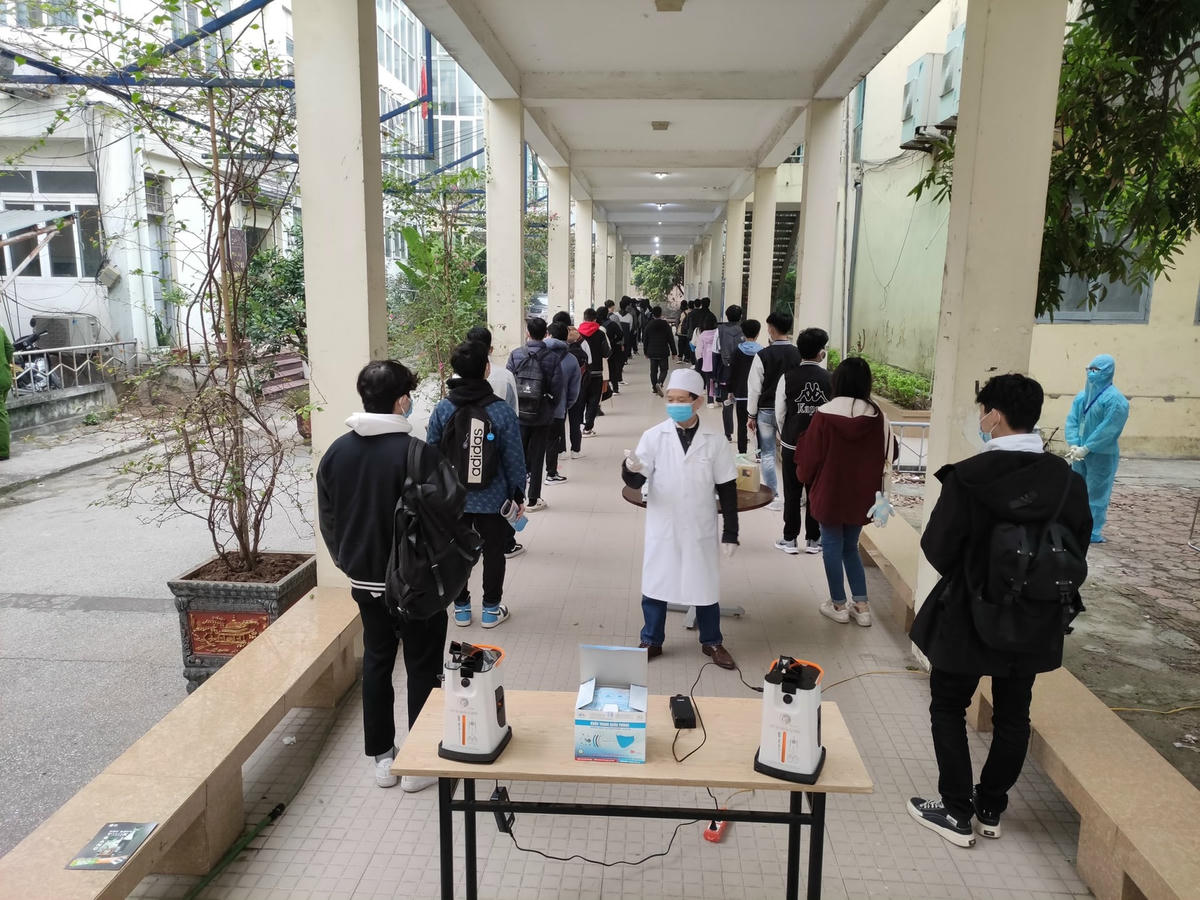 Thí sinh dự thi đánh giá năng lực lần thứ nhất năm 2022 của Đại học Quốc gia Hà Nội vào tháng 2.