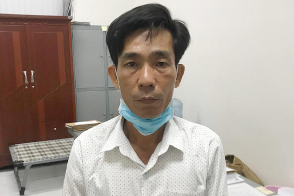 Đối tượng Vũ Toàn  tại cơ quan Công an.