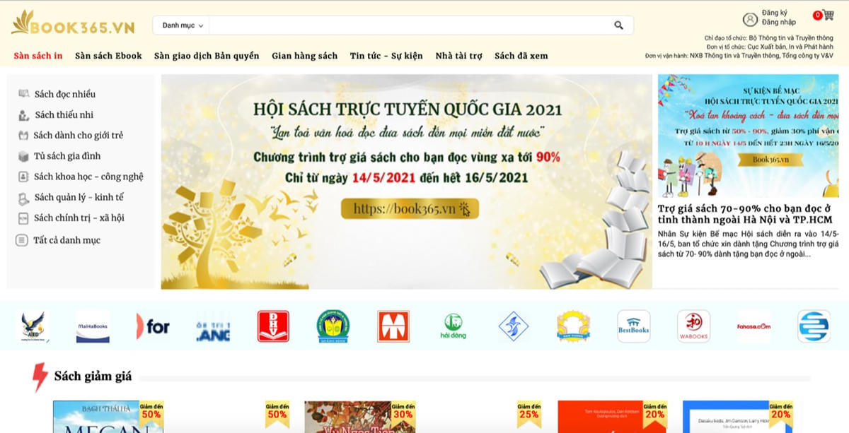 Hội sách trực tuyến quốc gia tổ chức tại sàn Book365.vn.