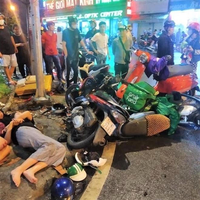 Hiện trường vụ tai nạn.