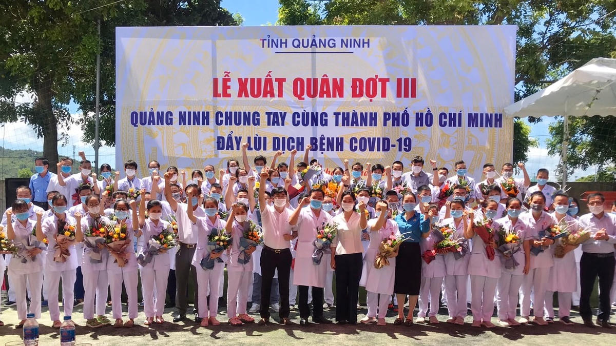 Quảng Ninh quyết định cử 70 cán bộ, y bác sĩ đang công tác tại các bệnh viện lớn trong tỉnh để kịp thời chi viện cho TP Hồ Chí Minh chống "giặc" Covid-19.