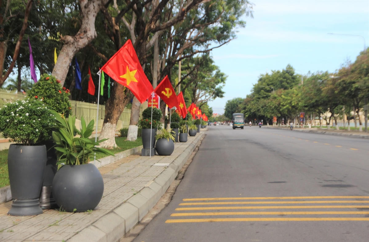 Một góc tuyến đường thành phố Tam Kỳ.