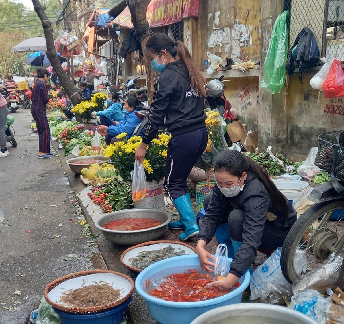 Dùng cá chép để làm đồ lễ.