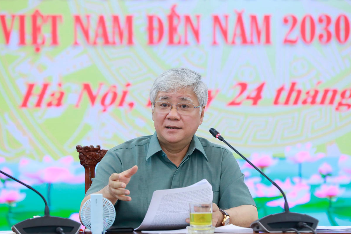 Bí thư Trung ương Đảng, Chủ tịch UBTƯ MTTQ Việt Nam Đỗ Văn Chiến. Ảnh: Quang Vinh.