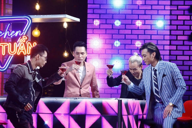 Rhymastic, Binz và Soobin xuất hiện tại chương trình "Cuộc hẹn cuối tuần". Ảnh: CMH. 