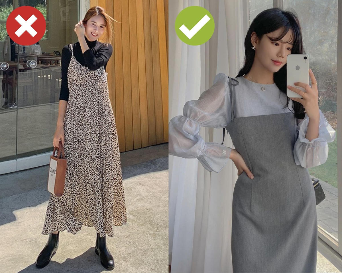 Váy hai dây họa tiết da báo.