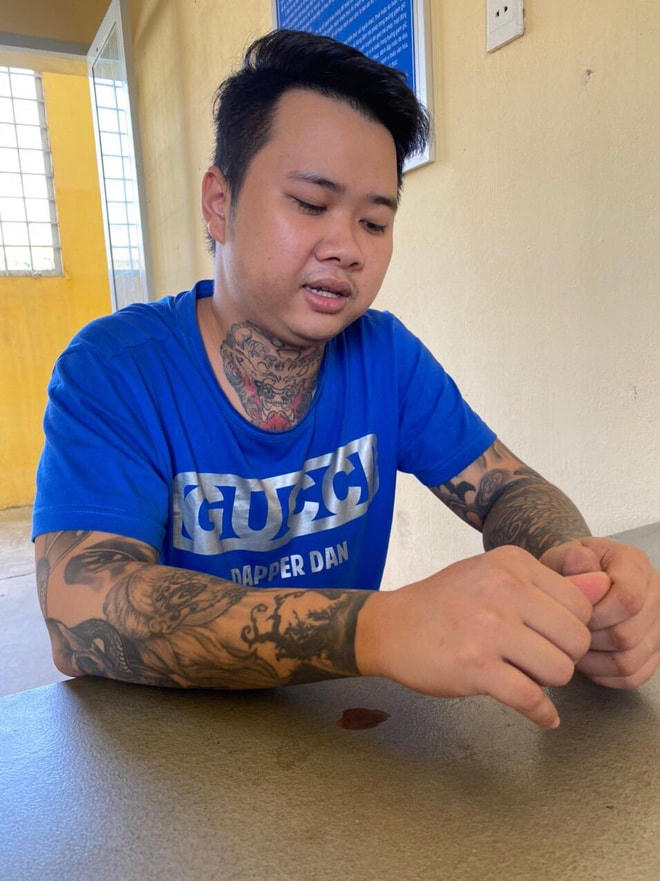Đặng Minh Hoàng tại cơ quan Công an.