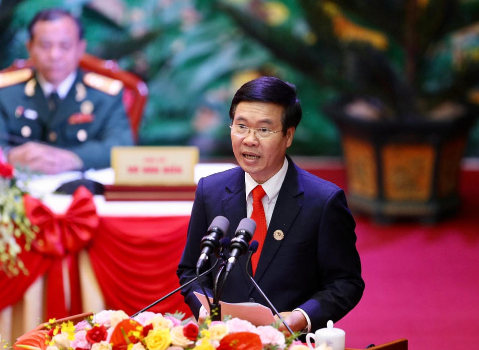 Ông Võ Văn Thưởng, Trưởng ban Tuyên giáo Trung ương phát biểu chỉ đạo tại Đại hội. Ảnh H.Hải.