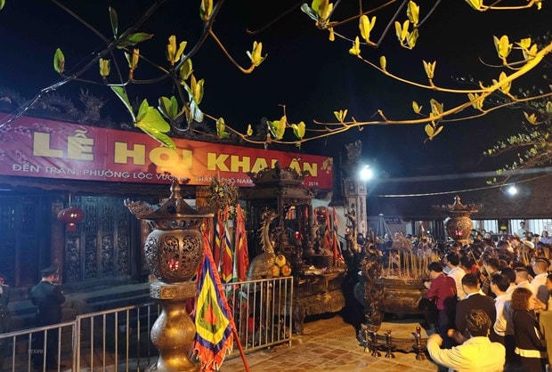 Quang cảnh lễ khai ấn Đền Trần-Xuân Kỷ Hợi 2019. (Ảnh: Thanh Tùng/TTXVN).