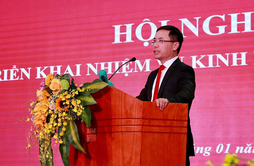 Ông Phạm Đức Ấn, Chủ tịch Hội đồng thành viên phát biểu tiếp thu chỉ đạo của Thống đốc NHNN.