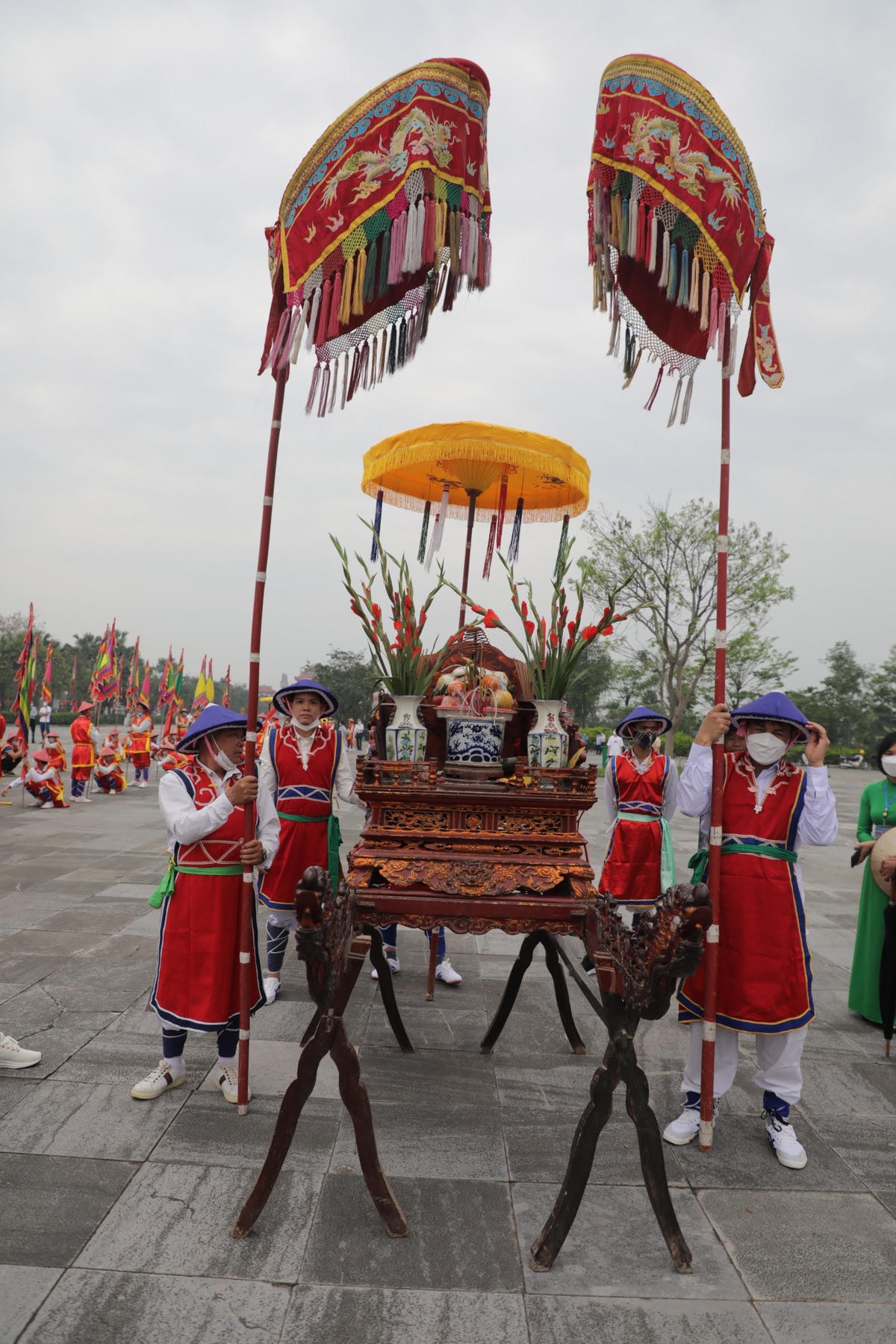 Kiệu cổ với niên đại hơn 300 năm của xã Hùng Lô.