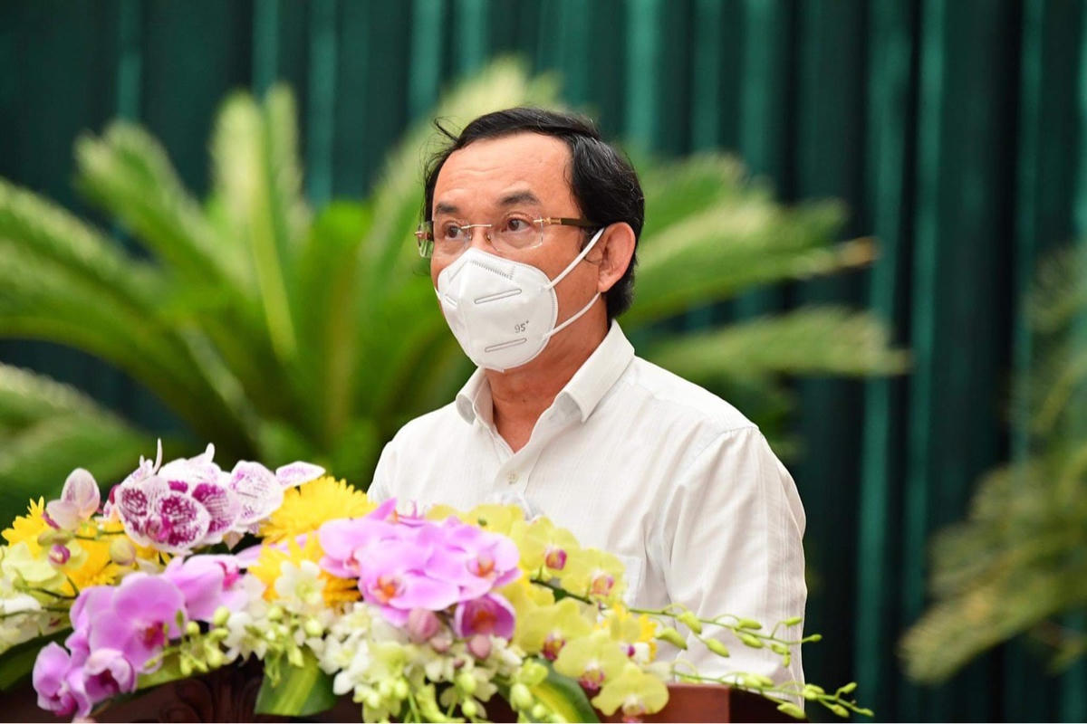 Bí thư Thành ủy TP HCM Nguyễn Văn Nên phát biểu tại hội nghị.