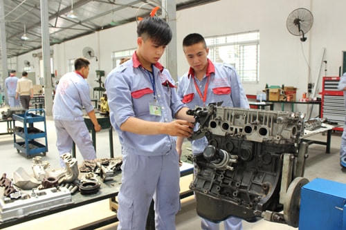 Nhiều học sinh đã tin tưởng, lựa chọn học nghề.