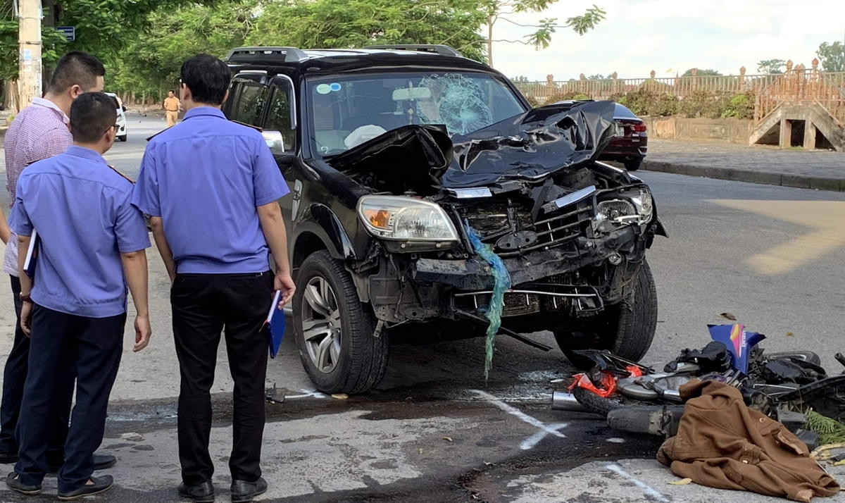 Hiện trường vụ tai nạn.