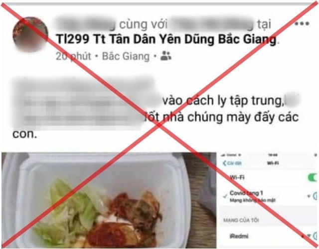 Hình ảnh anh Trần Hải Đăng lên mạng xã hội xuyên tạc, xúc phạm uy tín cơ quan, tổ chức.