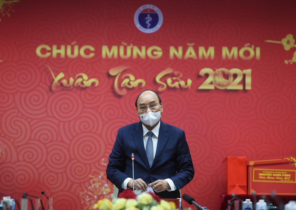 Thủ tướng Nguyễn Xuân Phúc phát biểu tại buổi làm việc. Ảnh VGP/Quang Hiếu.