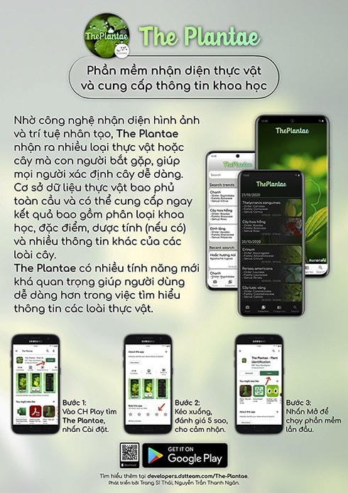 Phần mềm The Plantae giúp nhận diện thực vật. (Nguồn: Báo Khánh Hòa).