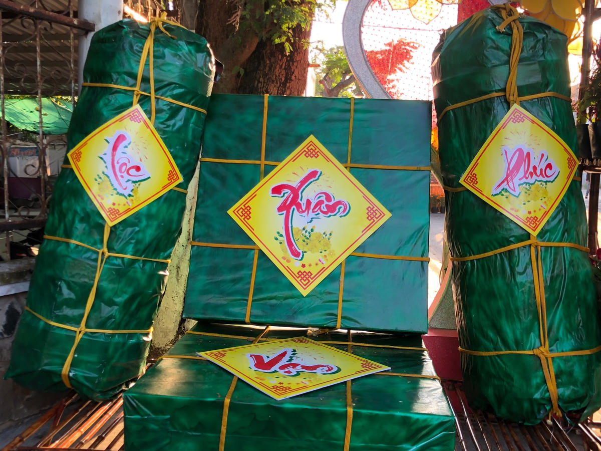 Tiểu cảnh bánh tét.