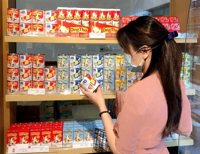 Người tiêu dùng có thể dễ dàng chọn mua các sản phẩm sữa đặc Ông Thọ tại hệ thống cửa hàng  Giấc Mơ Sữa Việt.