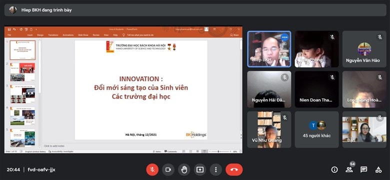 Khóa đào tạo kỹ năng về đổi mới sáng tạo khởi nghiệp cho các đội tham gia Cuộc thi 'Ý tưởng sáng tạo khởi nghiệp sinh viên EPU năm 2021'