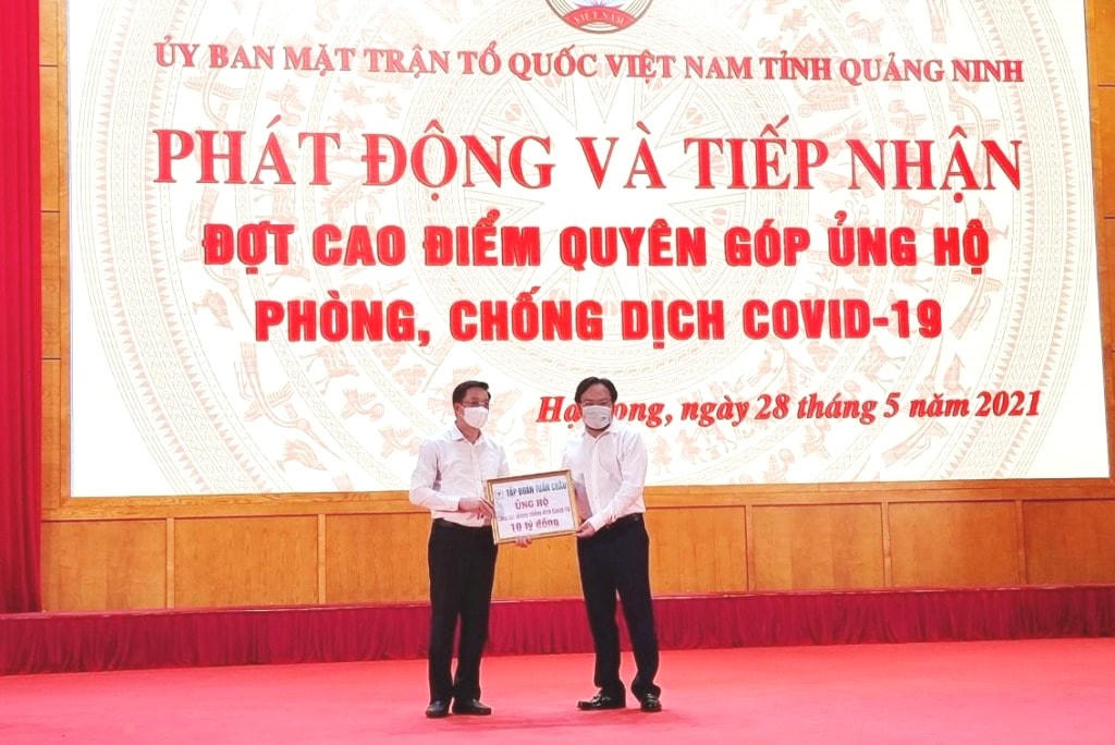 Tập đoàn Tuần Châu ủng hộ 10 tỷ đồng tại lễ phát động và tiếp nhận ngày 28/5.