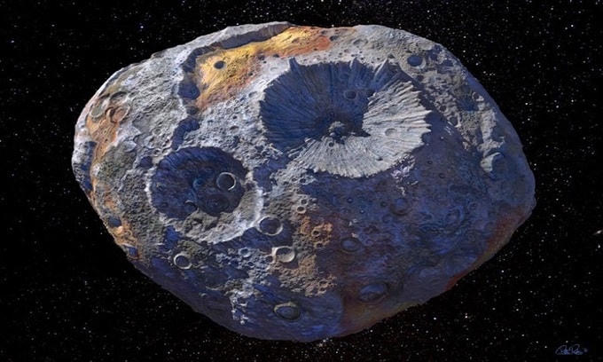 Thiên thạch Psyche 16 có thể là lõi của một hành tinh đang hình thành. Ảnh: NASA. 