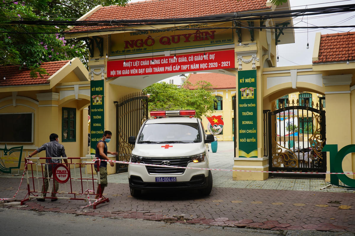 Những người đến Trường THPT Ngô Quyền từ 24/5 đến nay phải đi cách ly y tế tập trung.