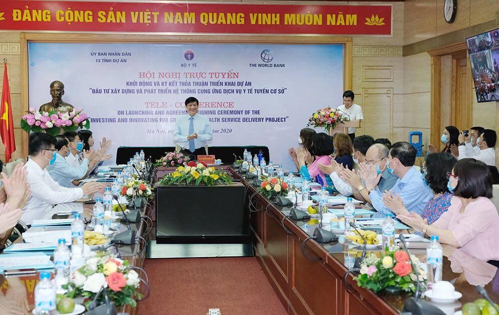 Quang cảnh hội nghị trực tuyến.