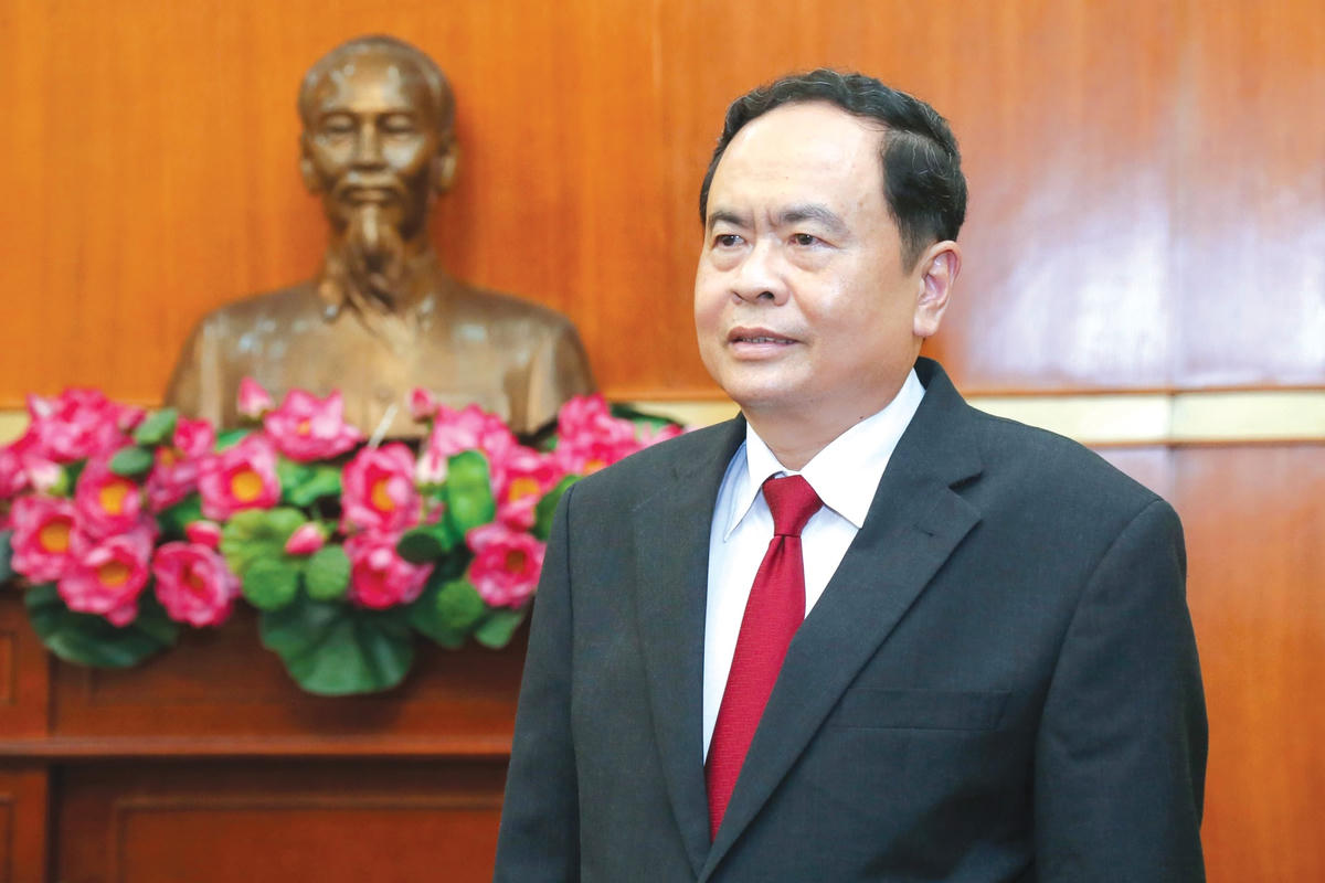 Bí thư Trung ương Đảng, Chủ tịch UBTƯ MTTQ Việt Nam Trần Thanh Mẫn. Ảnh: Quang Vinh.  