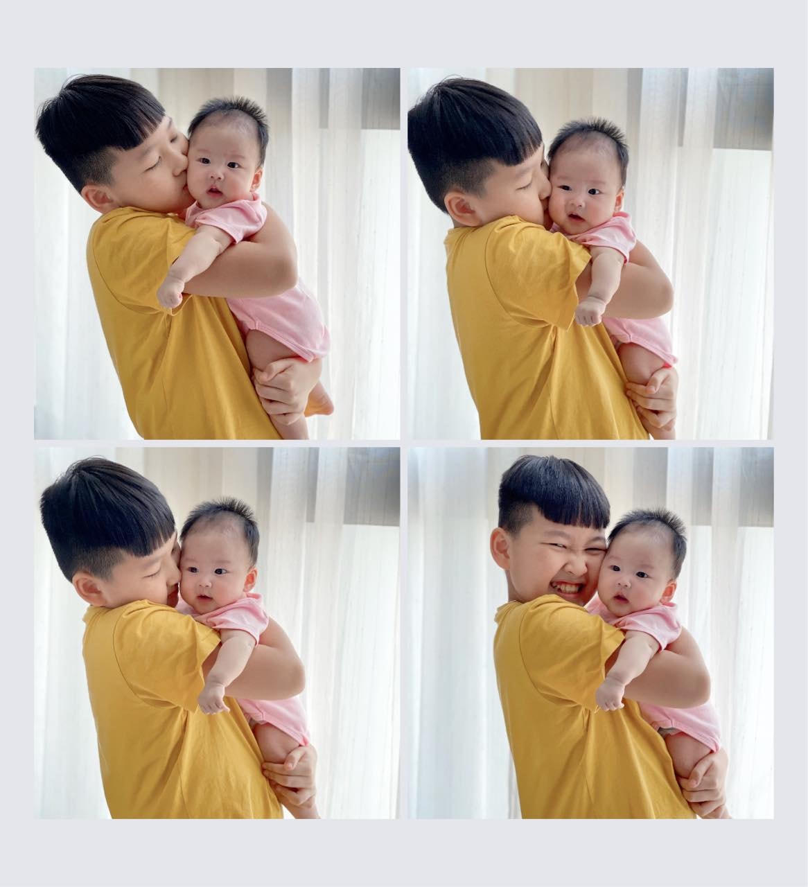 Bảo Thanh ngắm khoảnh khắc đáng yêu của 2 con, tuân thủ ở nhà chống dịch: “Gia đình mình vẫn tuân thủ quy định của nhà nước triệt để luôn nha. Vì 1 Việt Nam ko còn con điên covid”.